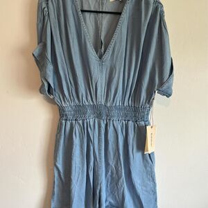 NWT Blue Velvet medium blue romper
